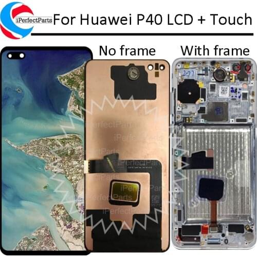 6.1'' For Huawei P40 LCD Display with Frame Touch Panel Screen Digitizer Assembly For Huawei P40 ANA-AN00 ANA-TN00 ANA-NX9 LCD