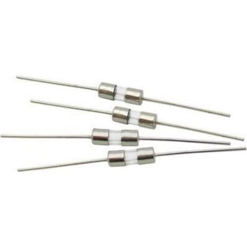 100pcs 3.6*10mm T5A 5000mA 250V slow Axial fuse Glass Tube with lead wire 3.6*10 T5A 5000mA 250V slow fuse