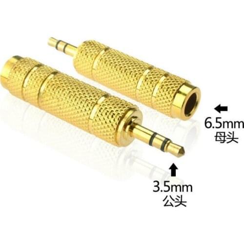 100pcs 3.5mm Male to 6.5 mm Female Jack Plug Adapter Microphone MIC Adapter Tablet PC Mobile Phone Notebook Converter Guitar Mic