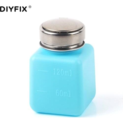 DIYFIX 120ML Empty Liquid Alcohol Press Bottle Glue Residue Remover Clean Tool Portable Dispenser Pump Bottle