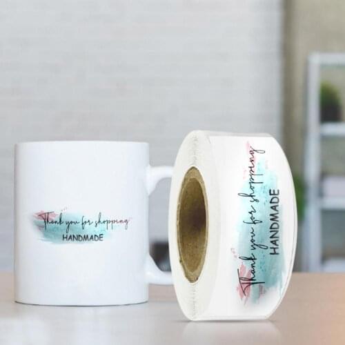 120Pcs/Roll Thank You Stickers Handmade DIY Decorative Thank You Stickers Multifunctional Seal Favours Labels for Home