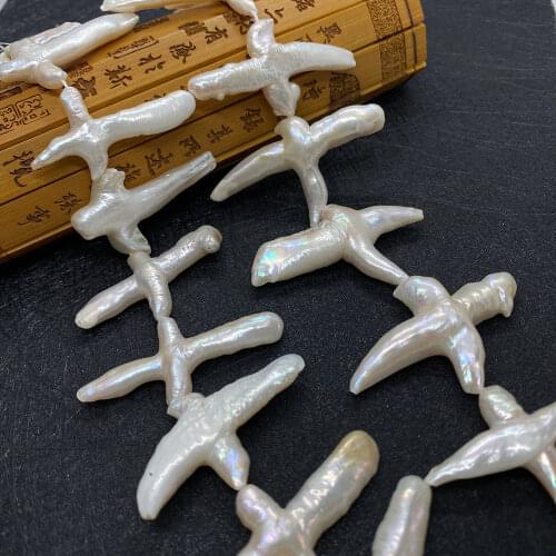2pcs/bag New Irregular Shape Natural Freshwater Pearl 30x55mm DIY Handmade Wind Chime Pendant Ladies Jewelry Accessories