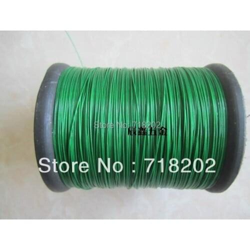 200 m per lot Stainless steel 304 wire rope 1*7 0.4 mm diameter( nylon/pvc coated)--green color