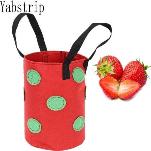 3 PCS NEW Garden Supplies Strawberry Planting Growing Bag Multi-mouth Container Bags Grow Planter Root Bonsai Plant Grow Bag