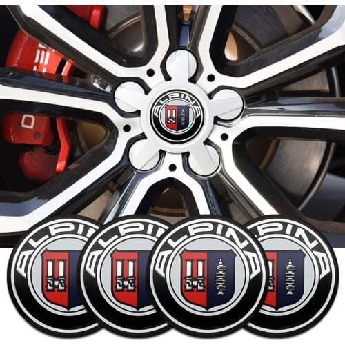 Car Accessories Tire Wheel Center Hub Cap Rim Covers Stickers ALPINA Emblem Decal For BMW M3 M5 E36 E46 E60 E90 E92 X1 F48 X3 X5