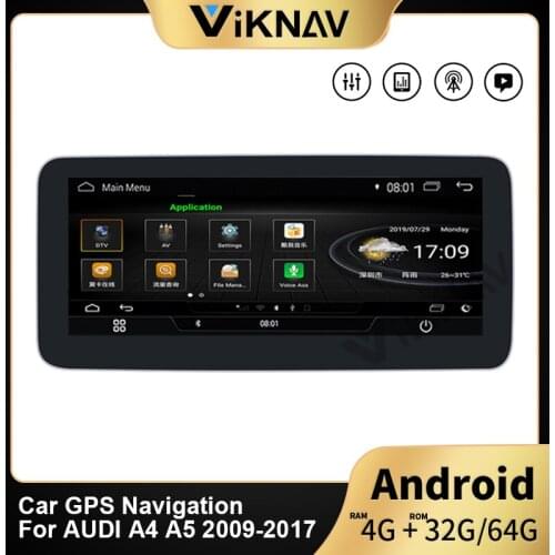 Car GPS navigation 10.25 inch For-AUDI A4 A5 2009-2017 auto radio multimedia player GPS head unit stereo tape recorder