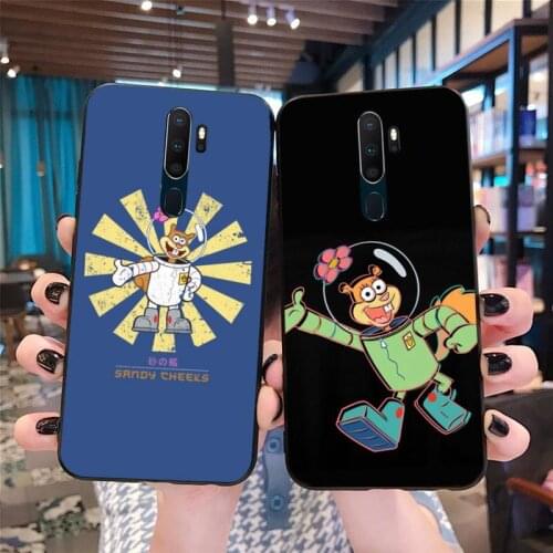 CUTEWANAN Cute Sandy Cheeks Bling Cute Phone Case For Oppo A5 A9 2020 Reno2 z Renoace 3pro Realme5Pro