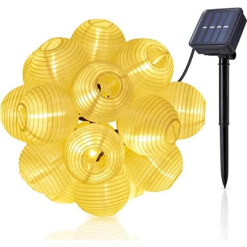 Garland Fairy Lights For Garden Decoration Wedding Garland Solar String Lights Lantern Street Garland Party Holiday Fairy Lights