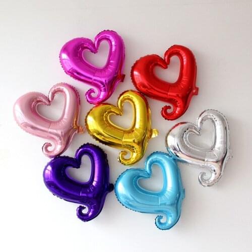 Hot sale 18 inch light 10pcs/lot Large hook heart shape foil balloons heart balloon wedding party decoration marriage balloons