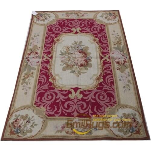 Double Knots Hand-woven Carpet French Wool Needlepoint Art Tapestry Big Carpet For Living Room