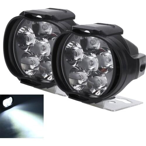 Mayitr 2pcs 9-85V 1.5A 10W 5 SMD LED High Brightness Motorcycle Headlight Fog Spot Work Lamp For Scooter ATV