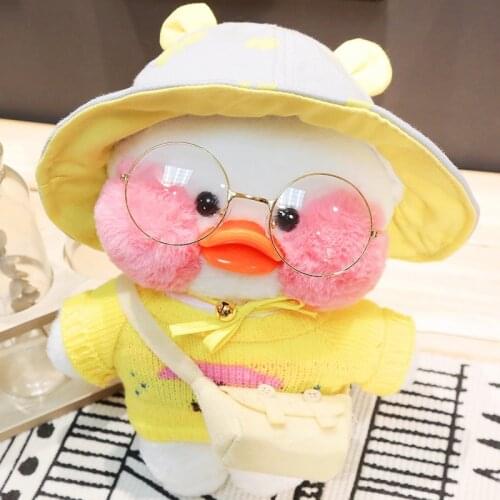 30cm Korean New Wearing Hyaluronic Acid Little 3 Colour Duck Doll Lalafanfan Ducks Plush Soft Toys Ducks Doll Girl Birthday Gift