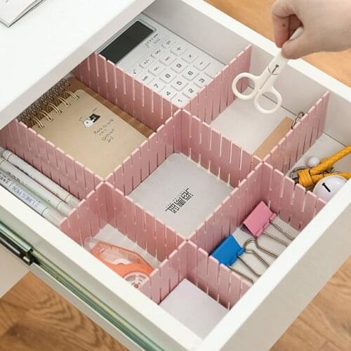 Plastic Storage Shelves Organizer Drawer Divider Adjustable Underwear Socks Sundries Finishing Box Home Bedroom Accessories