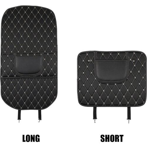 Car Seat Kick Pad Seat Back Cover Back Protection Anti Abrasion Pad Anti Step Dirty Mat Leather Car Kick Mat with Phone Pocket I