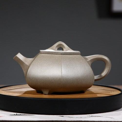 Recommended by manufacturer wholesale authentic made recommended kung fu tea set clear grey mud six cubes gourd ladle