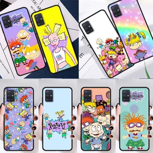 Silicone Case For Samsung Galaxy A51 A71 A21S A12 A31 A32 A52 A41 A02S A10 M31 M51 Soft Phone Coque Cartoon Rugrat