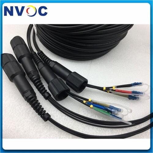 8core 150M SMF 9/125 G657A,LSZH/TPU,5.0mm,8C PDLC/SC/FCUPC-PDLC 8Fibers Armored Fiber Optic Patch Cord Jumper Cable Without Roll
