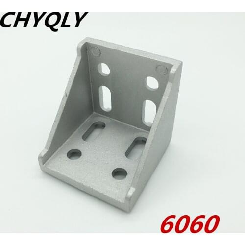 4pcs 6060 corner fitting angle aluminum L connector bracket fastener match use 6060 industrial aluminum profile