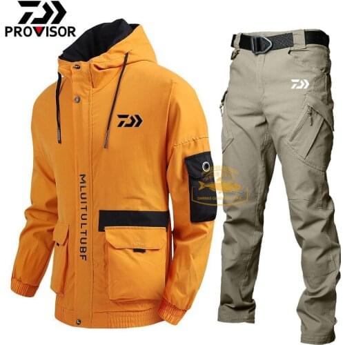 Waterproof Windproof Fishing Suit Men Daiwa Thin Breathable Quick Dry Fishing Clothes Hiking Camping Outdoor Sport Fishing Wear