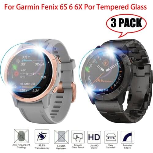 3PCS Tempered Glass For For Garmin Fenix 5 5s Plus 6S 6X 6 Pro Ultra Clear film Guard Premium Screen Protector accessory glass