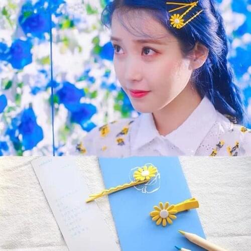 Yellow flower Hotel Deluna iu New Arrival High Quality girl Trendy Retro Stylish Creative Elegant and high quality hairpin