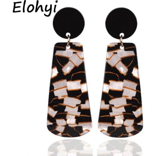 ELOHYI Women Drop Earrings Acrylic Geometric Shell Earring Geometric Acetate Version Earrings For Women Factory Direct Sales
