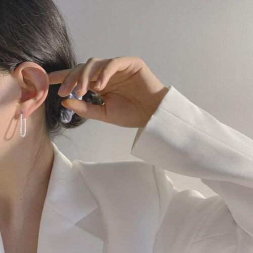 925 Sterling Silver Chain Shaped Oval Hoop Earrings For Women Men Simple Geometric French Earrings Wholesale