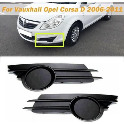 1Pair Car Front Fog Light Grille Fog Lamp Cover Front Bumper Grill For Vauxhall Opel Corsa D 2006-2011 13229482 13229483