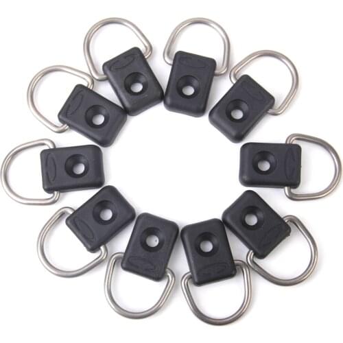 10X Canoe Kayak D Tie Down Loop Safety Deck Fitting Rigging Accessories