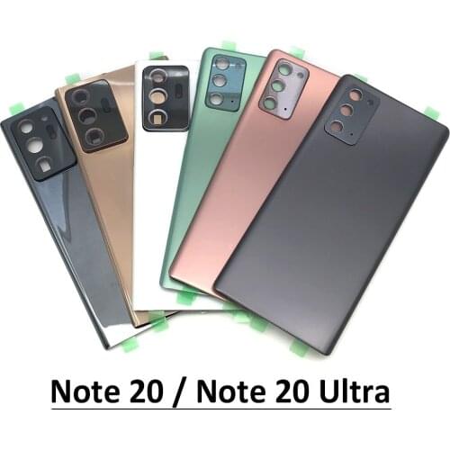 30pcs/lot,Back Battery Door Rear Housing Cover Case With Camera Glass Lens For Samsung Galaxy Note 20 / Note 20 Ultra