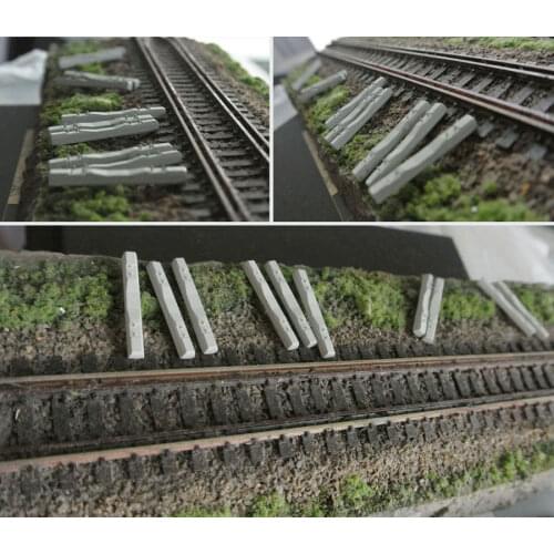 20 PCS DIY 1:87 New Type III Concrete Cement Pillow Sleeper Track Scene Railway Model Train Ho Accessories