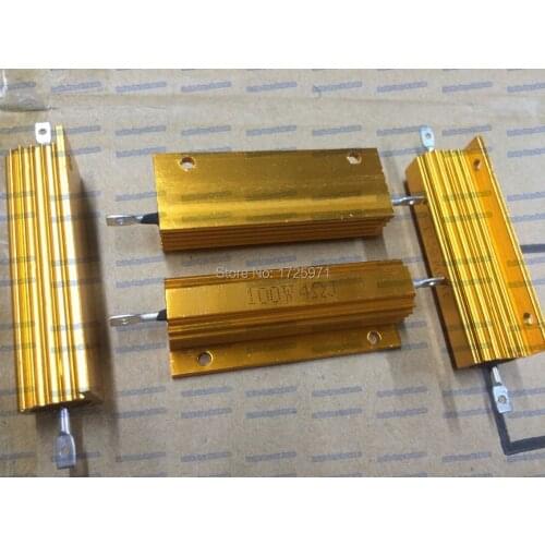 5PCS/LOT RX24-100W 4R 4 Ohm LED load resistor Aluminum Case Wirewound Resistor