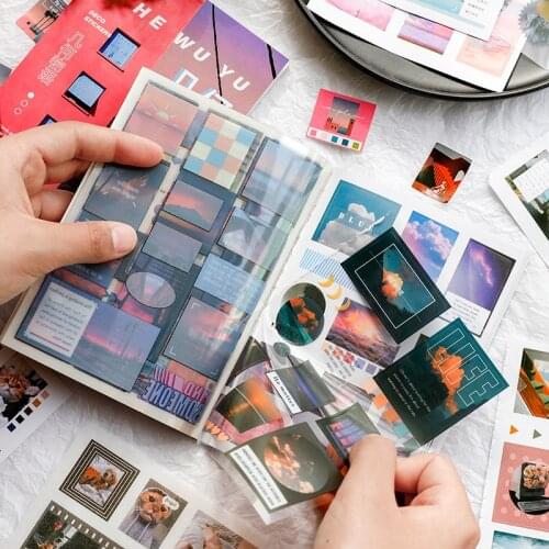 20 Pieces Washi Scrapbook Stickers Set Self Adhesive DIY Decorative Label for Scrapbooking Diary Album Journals Arts and Crafts