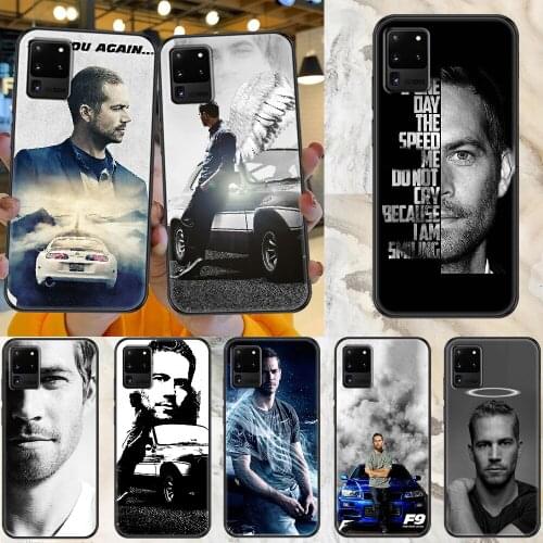 Paul Walker movie Fast and Furious Phone case For Samsung Galaxy Note 4 8 9 10 20 S8 S9 S10 S10E S20 Plus UITRA Ultra black 3D