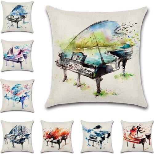 Music piano printing dance cushion cover Decor Chair sofa seat car Decorative pillowcase Home house bedroom friend kids gift
