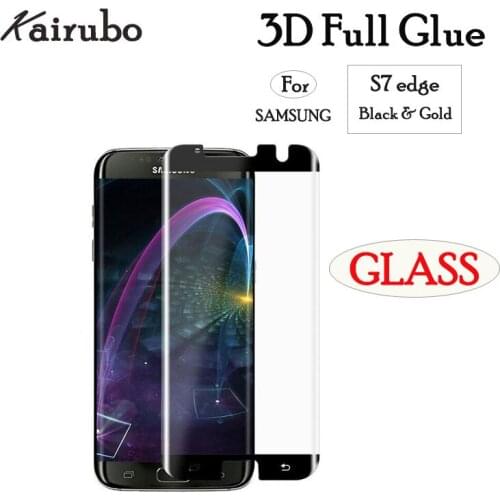 3D Curved Full Glue Glass For S7edge Screen Protector 9H Toughened For samsung galaxy S7 edge Tempered glass Full glue (100pcs)