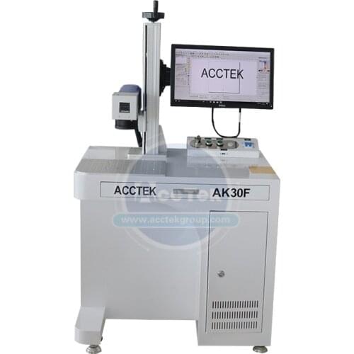 China Jinan AccTek Hobby Fiber Laser CNC Milling Apparatus AK30F With Marking Metal