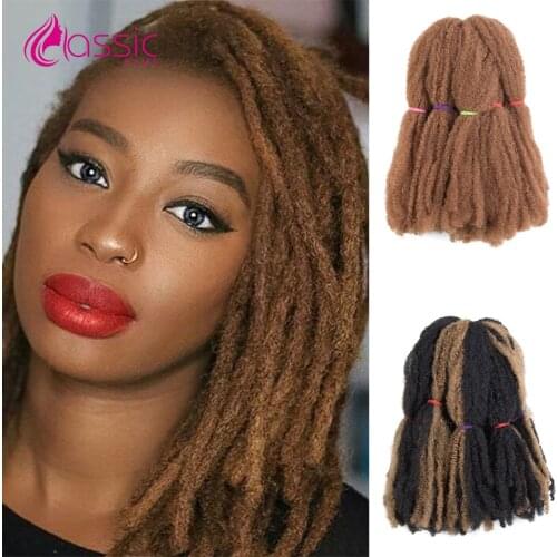 CLASSIC PLUS Hair Synthetic Faux Locs Crochet Braids Hair Dreadlocks Ombre Blonde 28 Inch Braiding Hair Extensions Wig For Women
