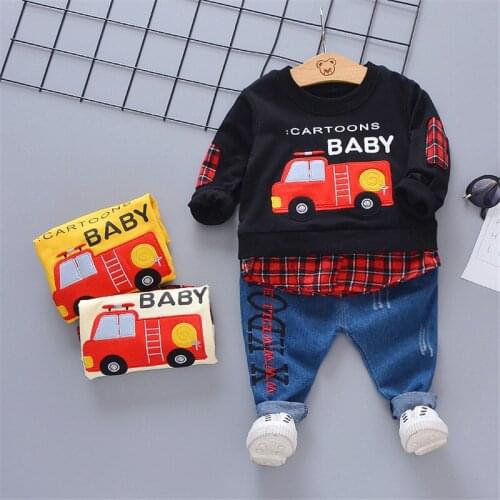 Baby Boys Clothes Sets Spring Autumn Toddler Boy Fashion Tracksuits Infnat Casual Cotton Cartoon Tops+pants Suits bebe Clothing