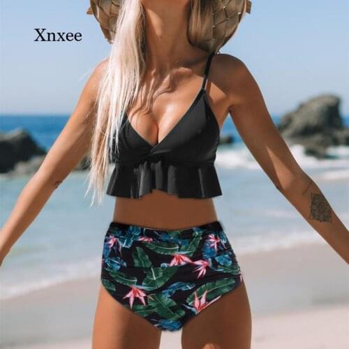 Floral Bikini Push Up Summer Sexy Swimming Suit Sport Women Plus Size for Women Swimsuit High Waist Bikini Set Beach Swimwear
