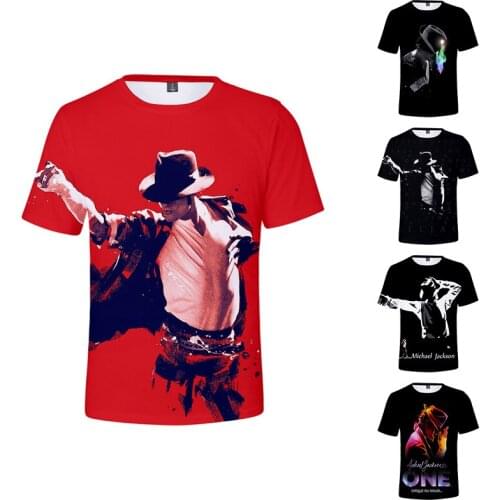 Summer 3d T Shirts Michael Jackson Dance Fashion Hip Hop Men Women T-shirt Short Sleeve 3D T-shirts Tee Shirt Sweatshirt Top 4XL