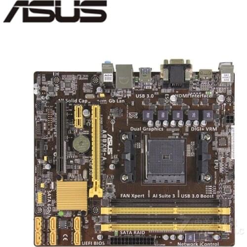 For ASUS A88XM-A Motherboard Socket FM2 FM2+ DDR3 For AMD A88XM A88 Original Desktop Mainboard SATA III Used Mainboard