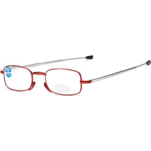 Fashion Mini Design Reading Glasses Men Women Folding Small Glasses Frame Metal Glasses with Original Box Portable
