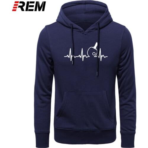 REM Fashion Table Tennis Heartbeat Mens Cotton Ping Pong Tops Designer long Sleeve Casual Basic Gift Idea Hoodies, Sweatshirts