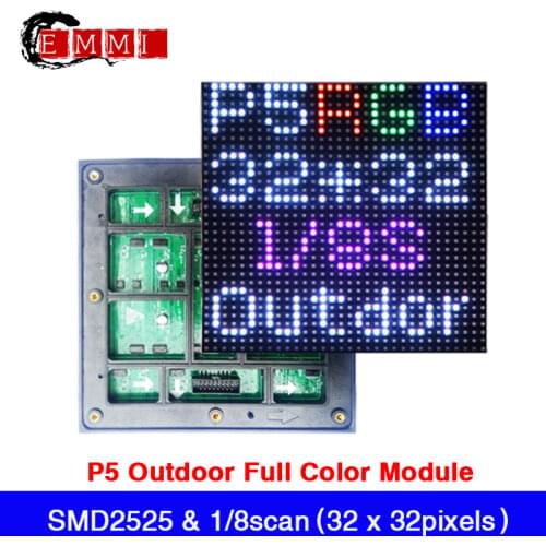 Outdoor P5 Full Color LED Display Module 32x32 Pixels SMD LED Screen Display 160x160mm