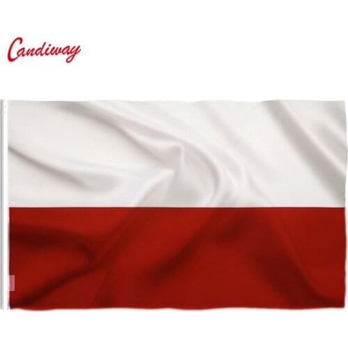 Wholesale 10pcs 90 x 150cm White Red Poland flag home decoration indoor and outdoor in the European Union NN149