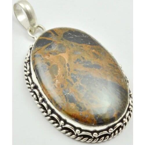 Jaspers Pendant Silver Overlay over Copper , 60 mm, P3200