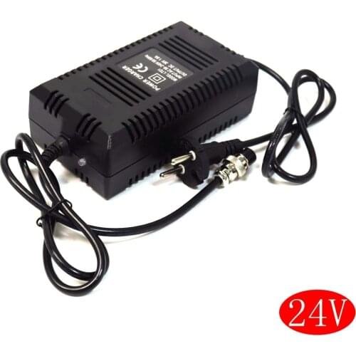 Portable Smart Scooter Charger 24V Lead Acid AGM Gel Scooter Power Adapter Charging EU Plug 1.8A DC27.6V 3 Pin XLR Connector
