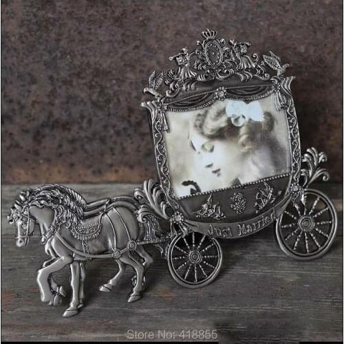 PRZY Mold Frame Silicone Mold Creative Retro Photo Frame Cake Decorator Silica Gel Princess Carriage Marriage Wedding Moulds 001