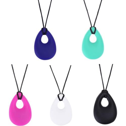 Silicone Baby Teether Drop Ring Teething Toddler Kids Necklace Molars Tooth Baby Dental Care Toothbrush Training Infant Chew Toy